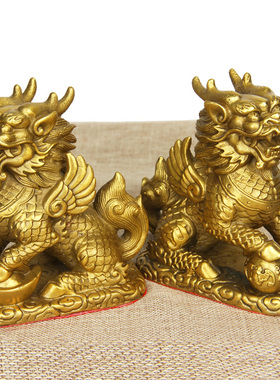 大小号八卦装饰品麒麟摆件