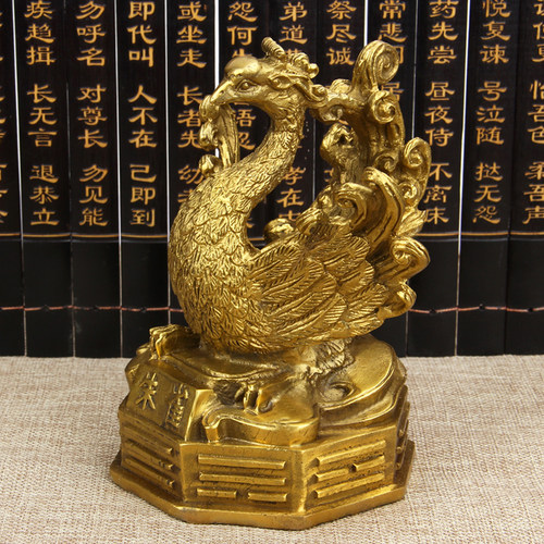 铜四神兽摆件 铜青龙白虎朱雀玄武 铜四方神摆件一套家居工艺礼品 - 图2