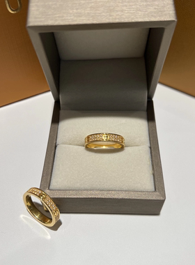 18K金满天星莫桑钻不脱模对戒