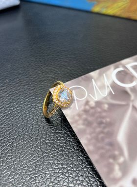 18K金方糖满钻轻奢百搭戒指