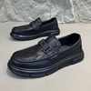 New Genuine Leather Business Casual Beanie Men's Shoes Soft Sole Shoes