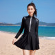 Long-sleeved sun protection conservative hot spring high-end women's swimsuit