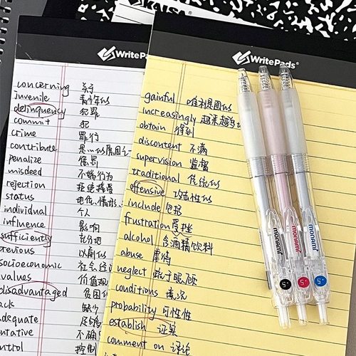 Monami慕那美Glitter按动中性笔CS双珠速干学习书写商务办公0.5mm - 图3