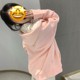 慵懒风粉色碎花拼接连帽卫衣外套女春秋新款oversize宽松拉链上衣