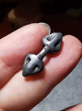 13704 藏传老天铁利马铜小元素 金刚杵贝云侧挂小滴溜文玩配饰