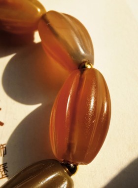 10388老唐球玛瑙瓜珠手串珠宝手链配饰文玩古董收藏民族风配饰