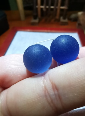 汉传清代官造拒马河老猫眼琉璃珠