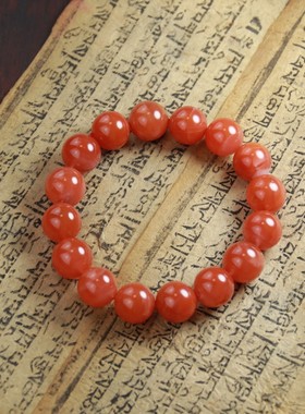10566天然原矿南红玛瑙手串 手链女士佩戴时尚珠宝首饰素雅手串