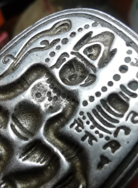 14498  藏传老利马铜自在观音擦擦模具