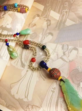 10077西藏传世老白水晶碟珠108足数翡翠水晶玛瑙琉璃五线珠宝配饰