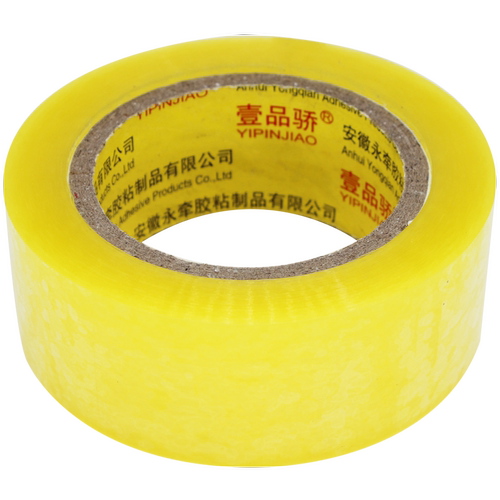 透明胶带宽4.2cm厚4.0cm加大米黄胶布封箱打包带胶纸胶卷胶条包邮 - 图0