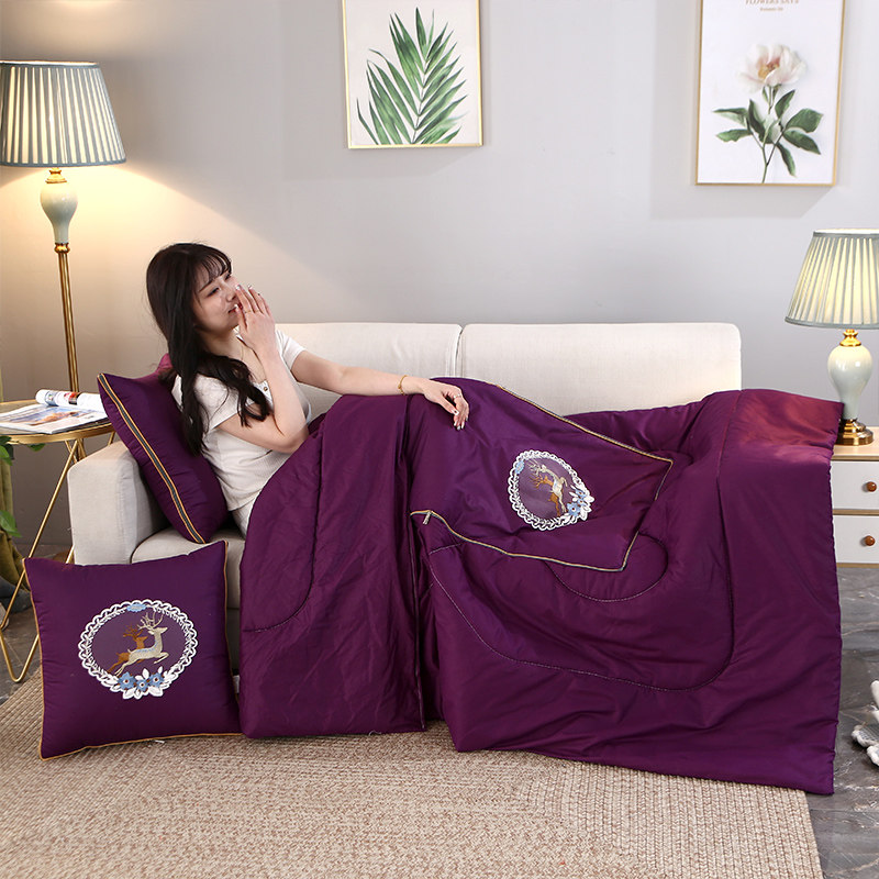 4斤全棉纯棉抱枕被子两用多功能二合一车载办公午休可机洗四季款,淘宝优惠券,粉丝福利购,淘宝优惠卷