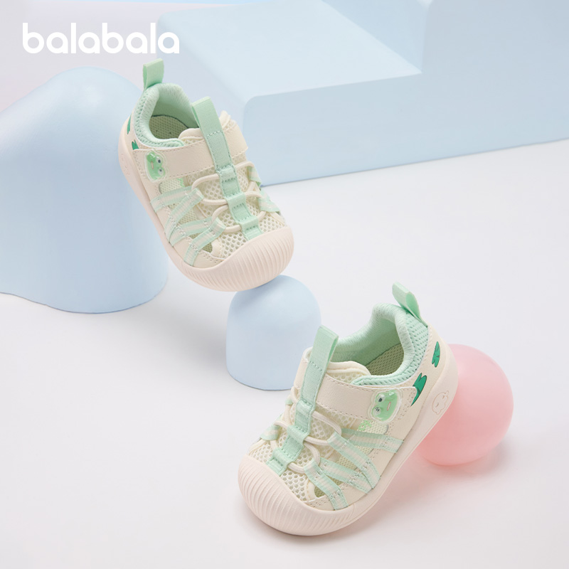 巴拉巴拉婴儿学步鞋男童女童凉鞋宝宝软底鞋子2024夏季新款童鞋小-图1