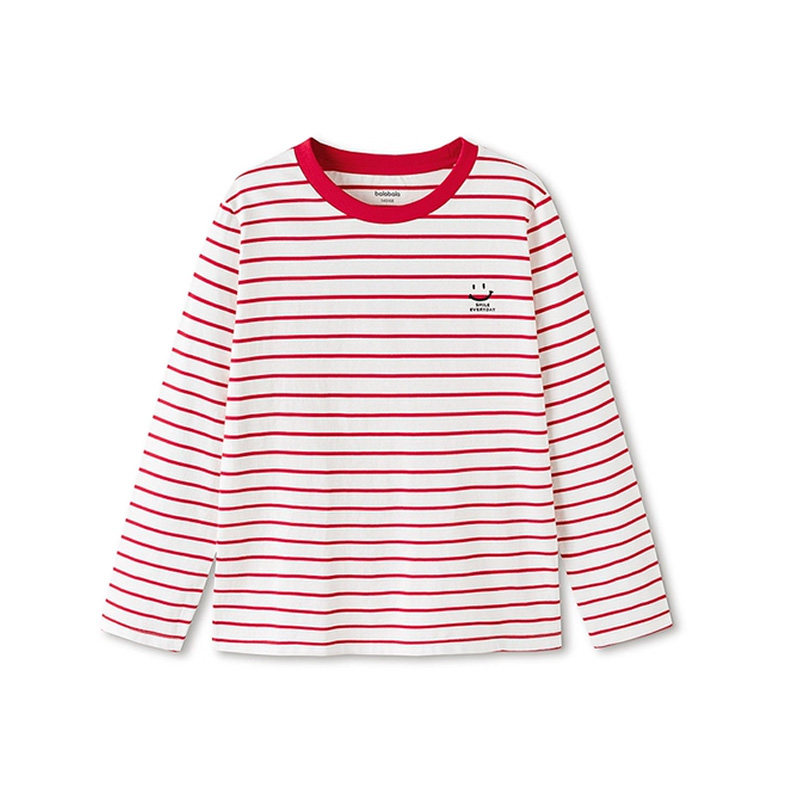 巴拉巴拉儿童长袖t恤男童圆领打底衫女童条纹上衣2026春新款内搭,淘宝优惠券,粉丝福利购,淘宝优惠卷
