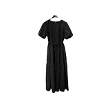 Черное модное платье, городской стиль, свободный крой