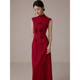 Vestido cheongsam de flores rojas de estilo chino nuevo y original