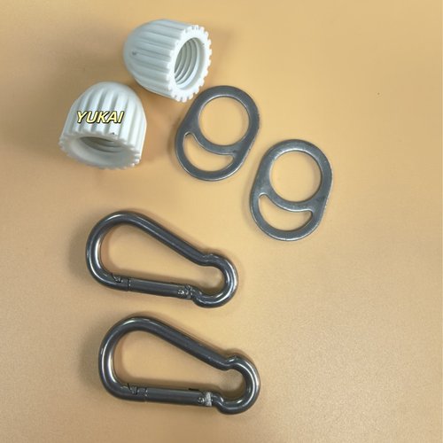 户外不锈钢旗杆尼龙堵头配件挂件子母扣8字片7字勾锁扣适用22圆管 - 图2