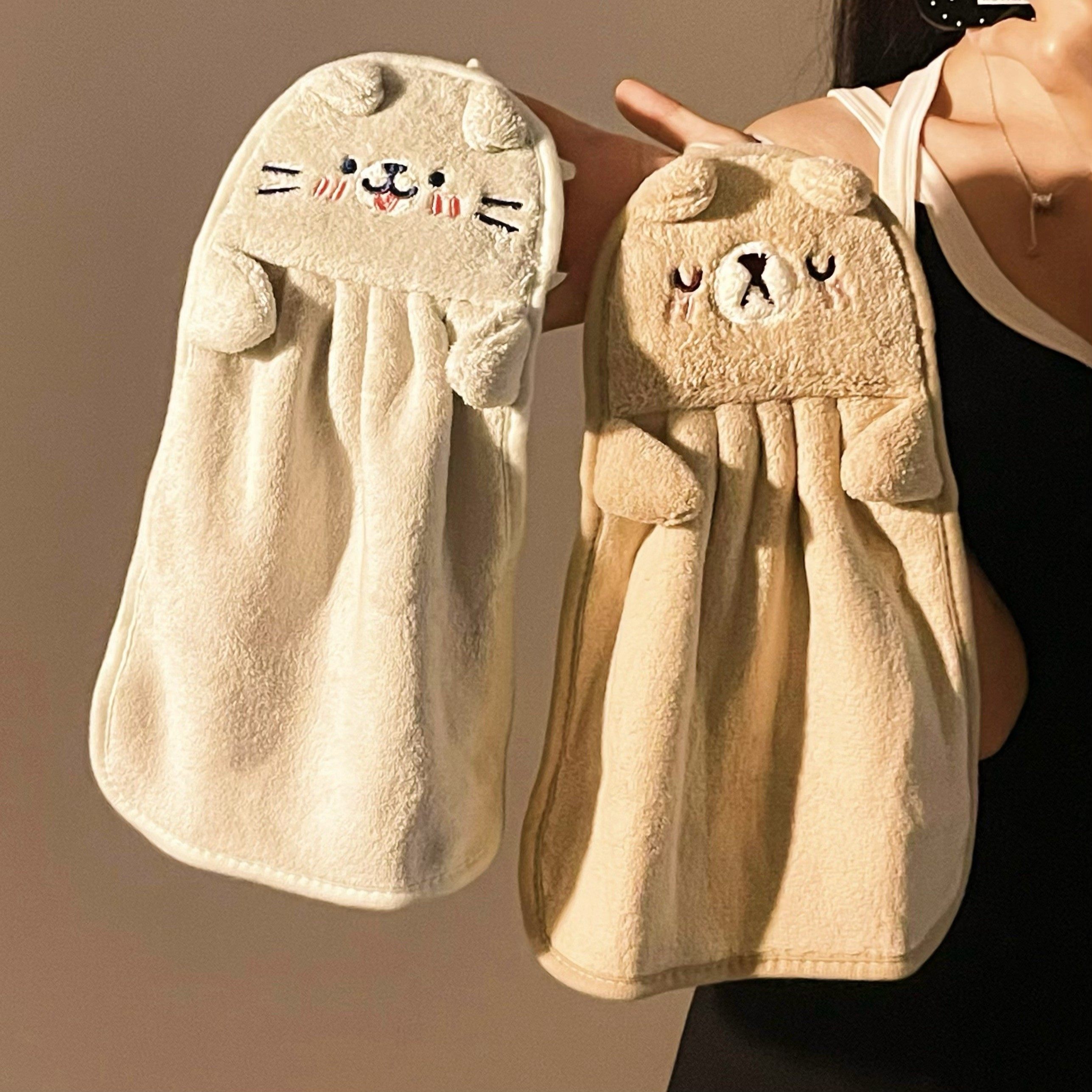 可爱擦手巾可挂式毛巾儿童擦手布卫生间超强吸水抹布家用浴室手帕,淘宝优惠券,粉丝福利购,淘宝优惠卷