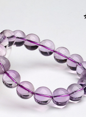 鸿初珠宝   天然玻利维亚圆珠手串   天然紫水晶圆珠手链批发