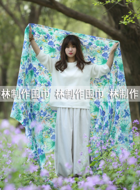 雪纺印花空调两用海边沙漠围巾