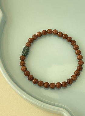 新中式文玩手串女款库克小米珠单圈简约原创叠戴寓意好新年手链