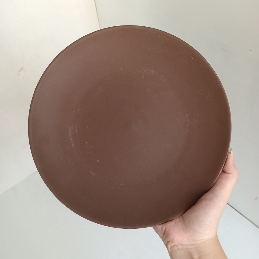 陶瓷9寸复古灰色盘子圆形平盘冷菜盘酒店餐具用品日式餐盘微瑕 - 图0