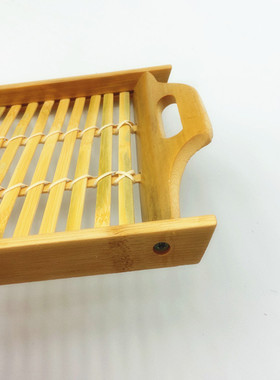 芥舟托盘长方形餐具饺子盘竹制品