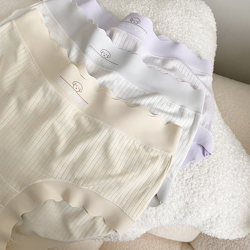 奶糯小狗~冬季日系少女可爱甜美女士中腰柔软舒适女内裤艾草抗菌 - 图2