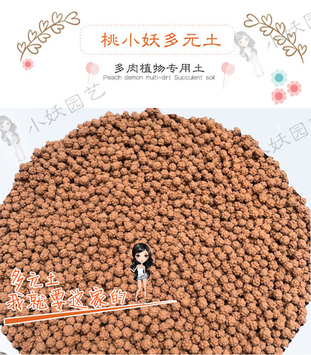 桃小妖球球土多元土活力土多肉种植铺面纯颗粒发根多元素营养拌土 - 图0