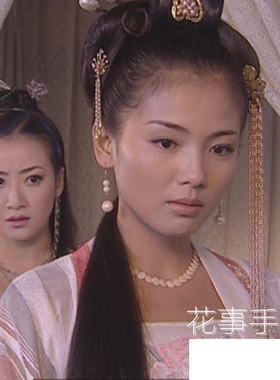 白蛇传白娘子传奇白素贞刘涛古装汉服耳环贝壳珍珠项链耳饰耳夹饰