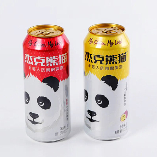 杰克熊猫精酿啤酒精酿小麦白啤酒果味啤酒茶啤1L*6听整箱礼盒装 - 图1