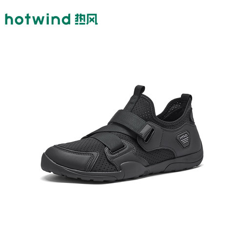 热风男鞋2026年夏季新款男士时尚休闲凉鞋户外运动网面鞋慢跑鞋子 - 图0