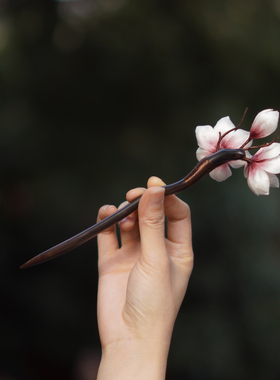 无澜手作绒花发簪玉兰