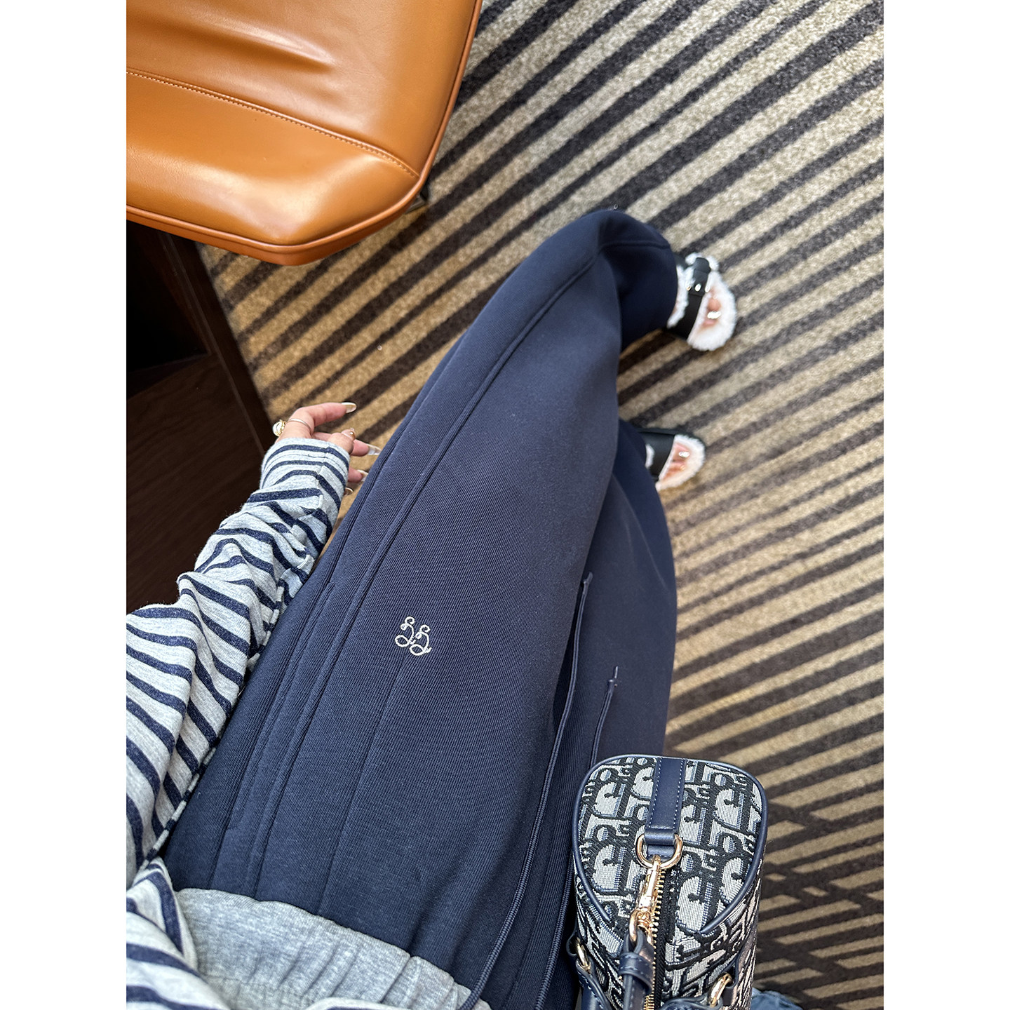 舒适至上!~复合密密绒弯刀休闲裤子女秋冬新两穿高腰抽绳加绒卫裤,淘宝优惠券,粉丝福利购,淘宝优惠卷