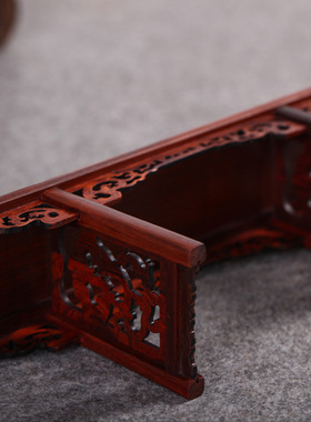 仿古风微型大红酸枝木雕工艺品