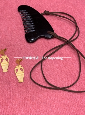 长项链牛角梳子毛衣链韩国ins风