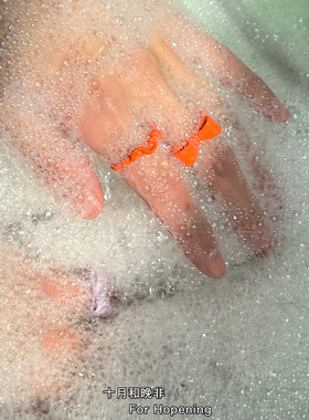 甜妹可爱蝴蝶结开口戒指ins女