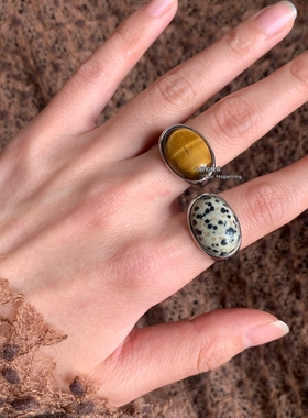 椭圆戒指轻奢小众复古高级感