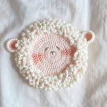 Handcrafted Crochet Wool Thread Small Goats Cup Mat Cute Minima DIY Finished Product