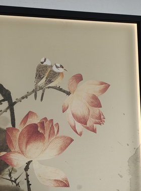 小型灯带屏风挂画双面半透明