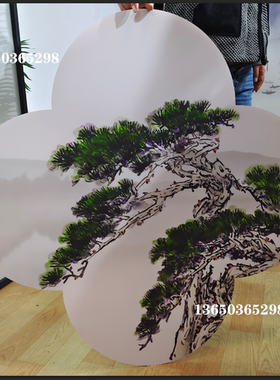 定制双面半透明亚克力有机玻璃屏风花格装饰画