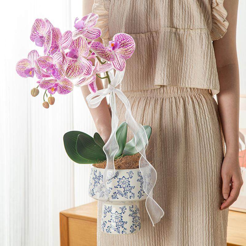 古典国风青花瓷陶瓷花盆蝴蝶兰室内装饰复古瓷器绿植花卉通用盆,淘宝优惠券,粉丝福利购,淘宝优惠卷