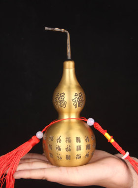黄铜拉丝百福葫芦摆车饰挂件