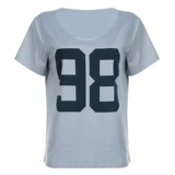 Rockmore [American Retro] цифровой печать вырез на свободный T -Fork Hot Girl Street Leisure Top