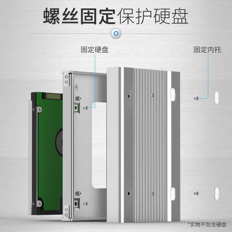 蓝硕 2.5英寸TypeC移动硬盘盒子3.0USB3.1笔记本固态金属外置接壳 - 图2