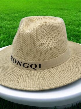 夏季男士草帽户外沙滩遮阳帽