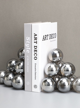 新中式水晶书挡摆件样板房售楼部卧室书房客厅餐厅桌面玄关饰品