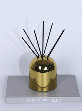 香薰瓶样板房间售楼部卫生间软装饰品摆件浴室轻奢创意金属香水瓶