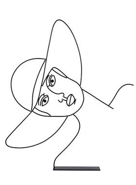 金属铁艺摩登女郎工艺品北欧风创意家居客厅软装饰物抽象艺术摆件