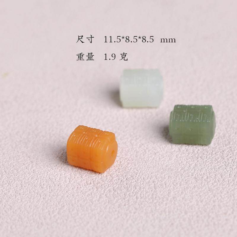 天然和田玉/缅黄 玉琮 通孔背云 文玩 手串 配饰 顶珠,淘宝优惠券,粉丝福利购,淘宝优惠卷